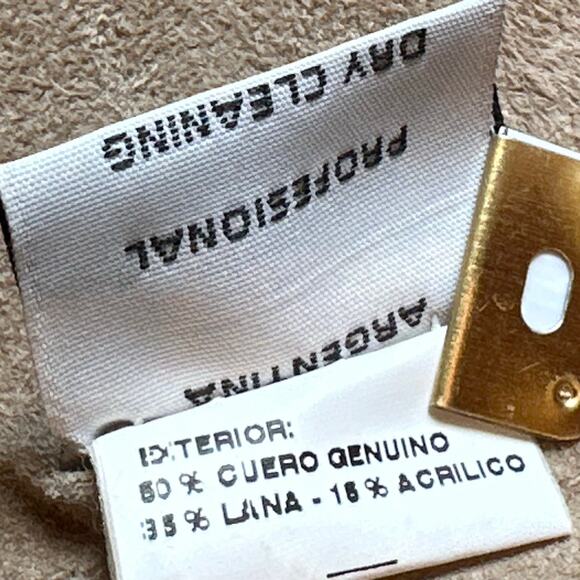 Luciano Abitboul Long Sweater Jacket Boho Leather Wool - Picture 11 of 12